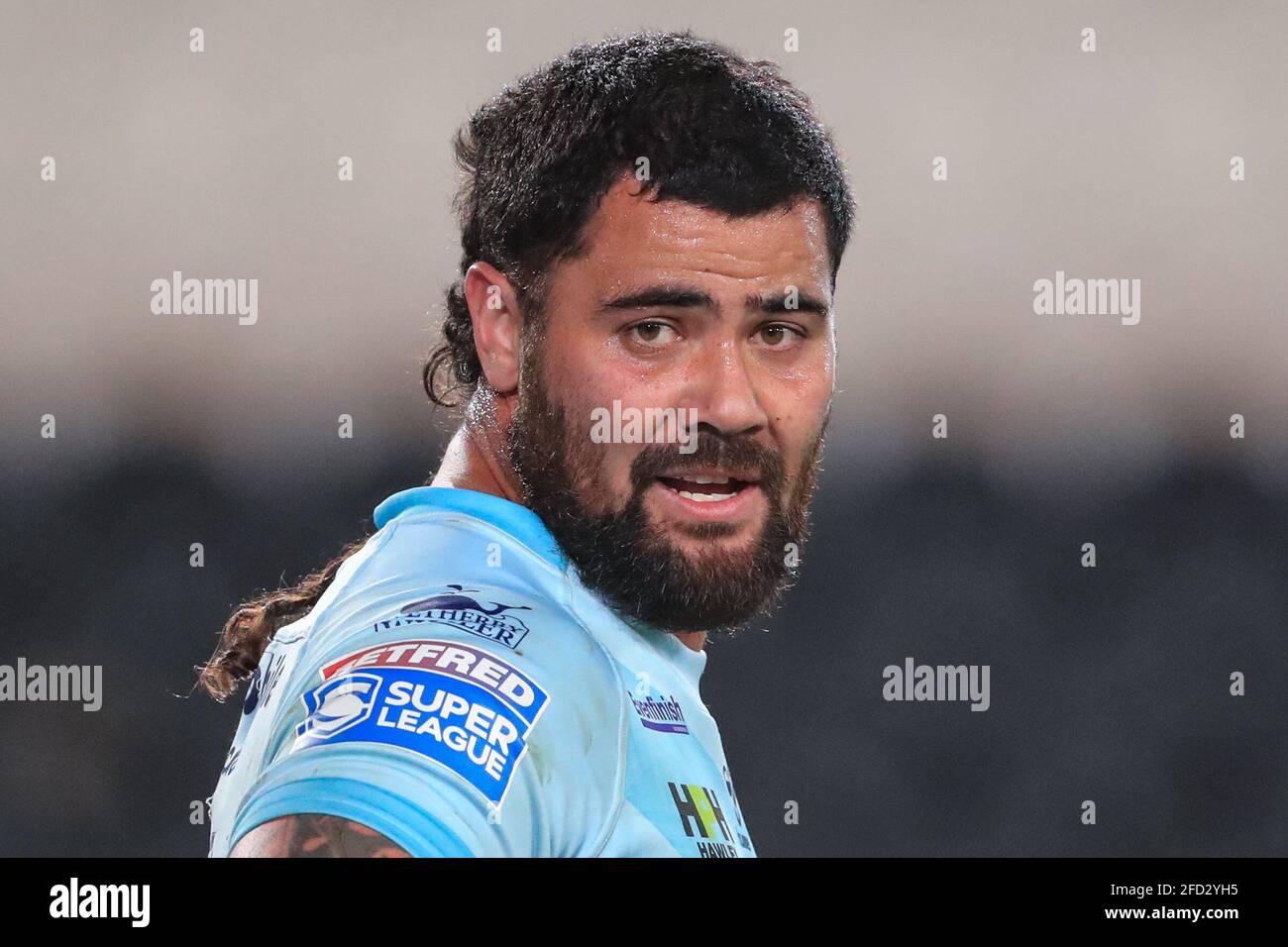 David Fifita (8) von Wakefield Trinity während des Spiels Stockfoto