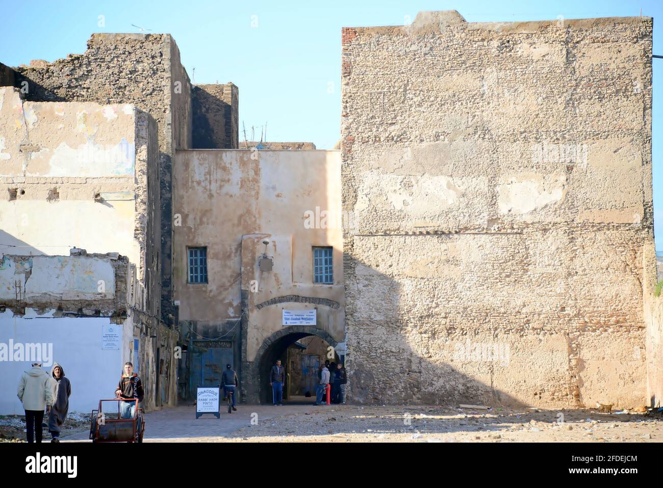 MAROKKO-ESSAOUIRA Hafen und Küstenstadt an der Atlantikküste, ist seine Medina von der Skala de la Kasbah, einem achtzehnten Jahrhundert geschützt Stockfoto