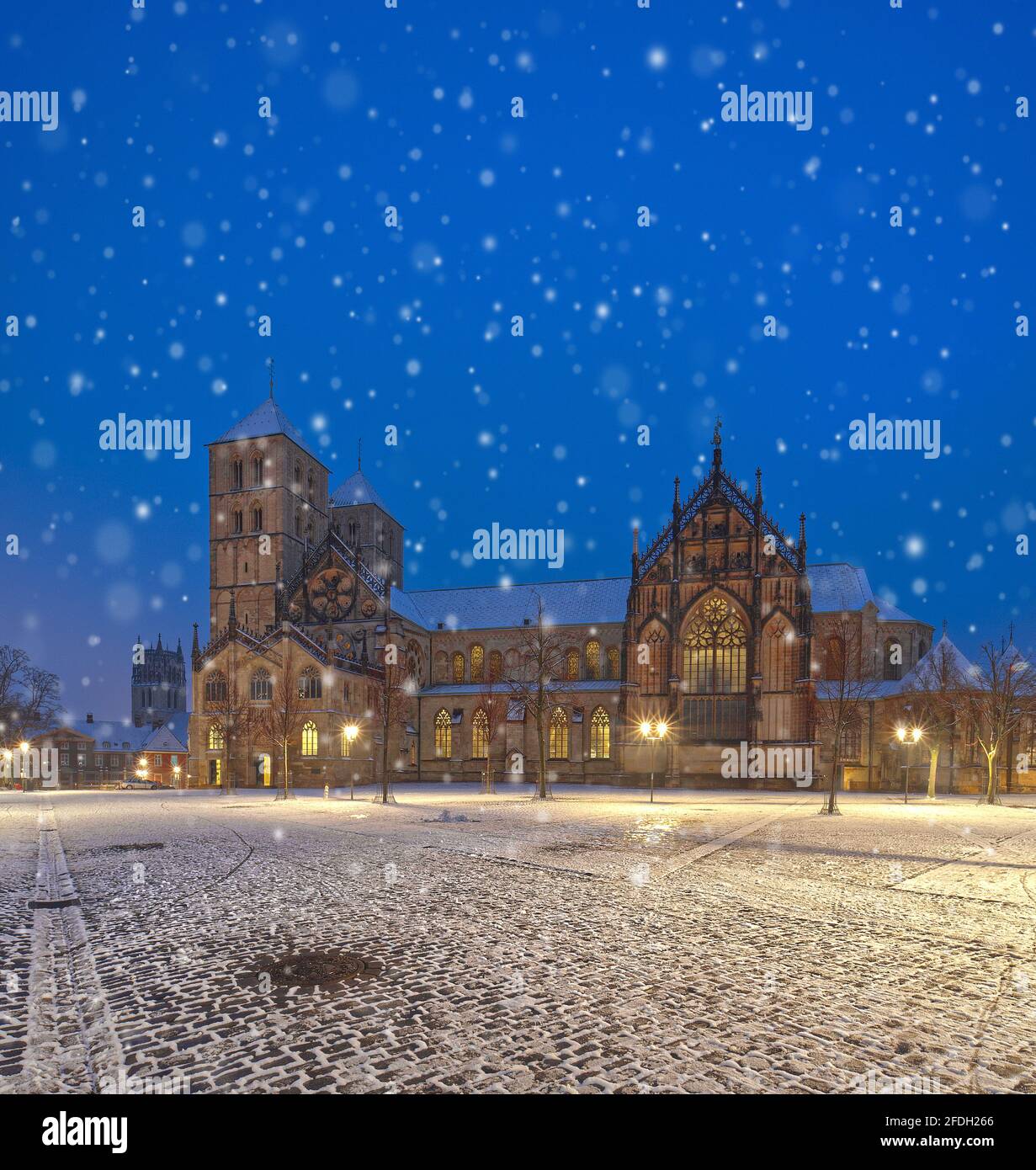 Mittelalterlicher Münster oder St.-Paulus-Dom in Münster, Deutschland Stockfoto
