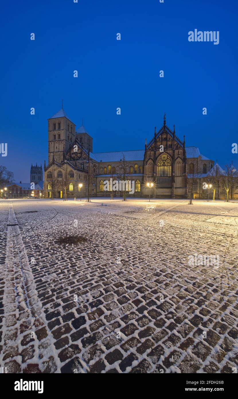 Mittelalterlicher Münster oder St.-Paulus-Dom in Münster, Deutschland Stockfoto