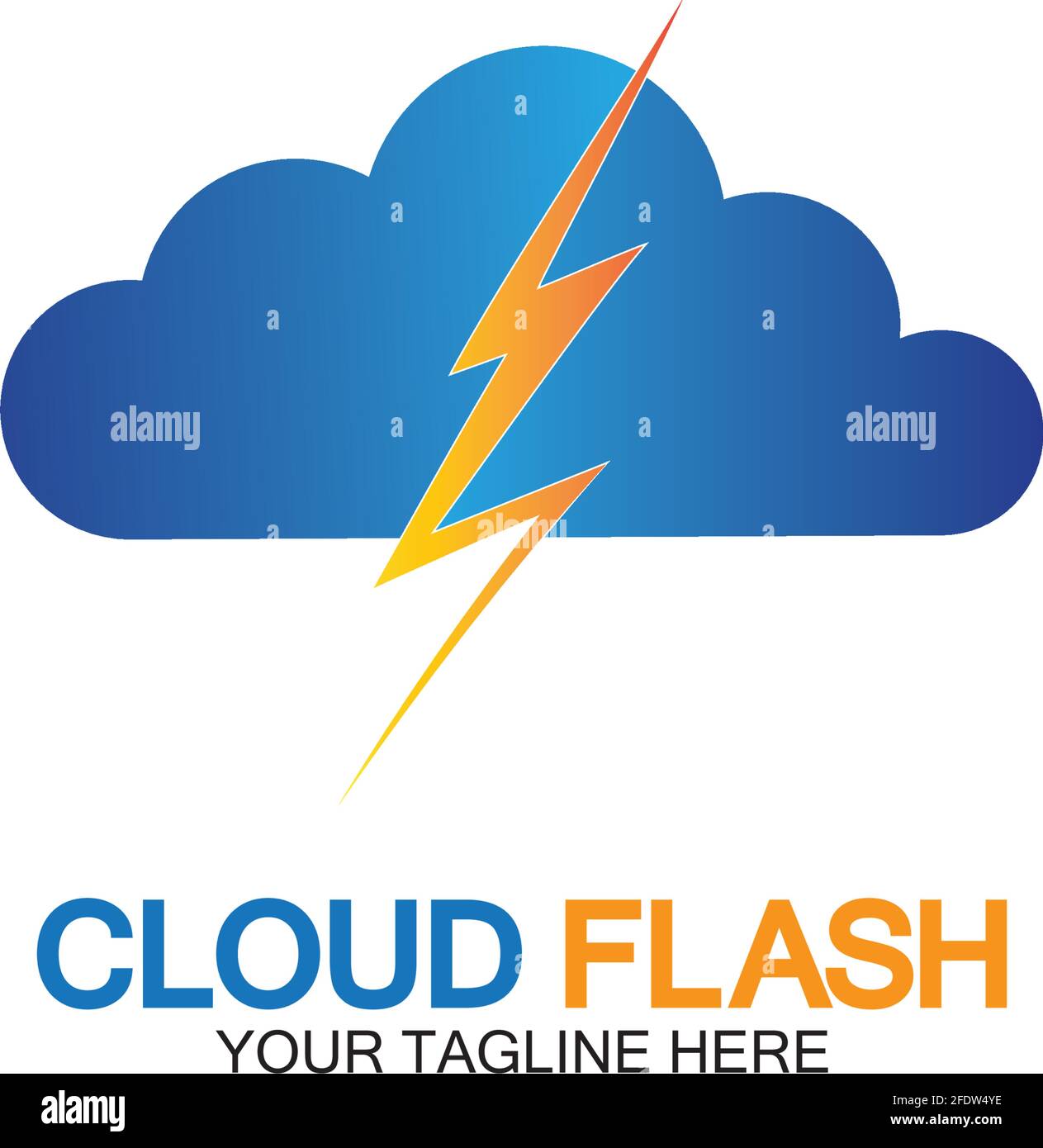 Cloud Flash Vektor Logo Icon Design Template-Vektor Stock Vektor