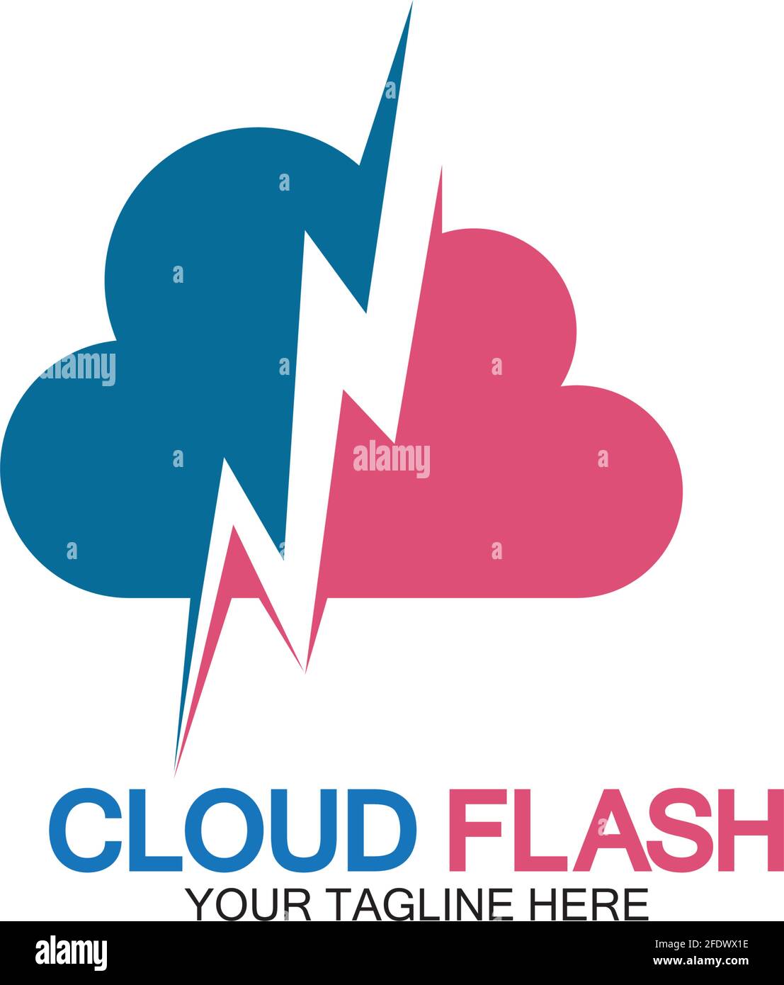 Cloud Flash Vektor Logo Icon Design Template-Vektor Stock Vektor