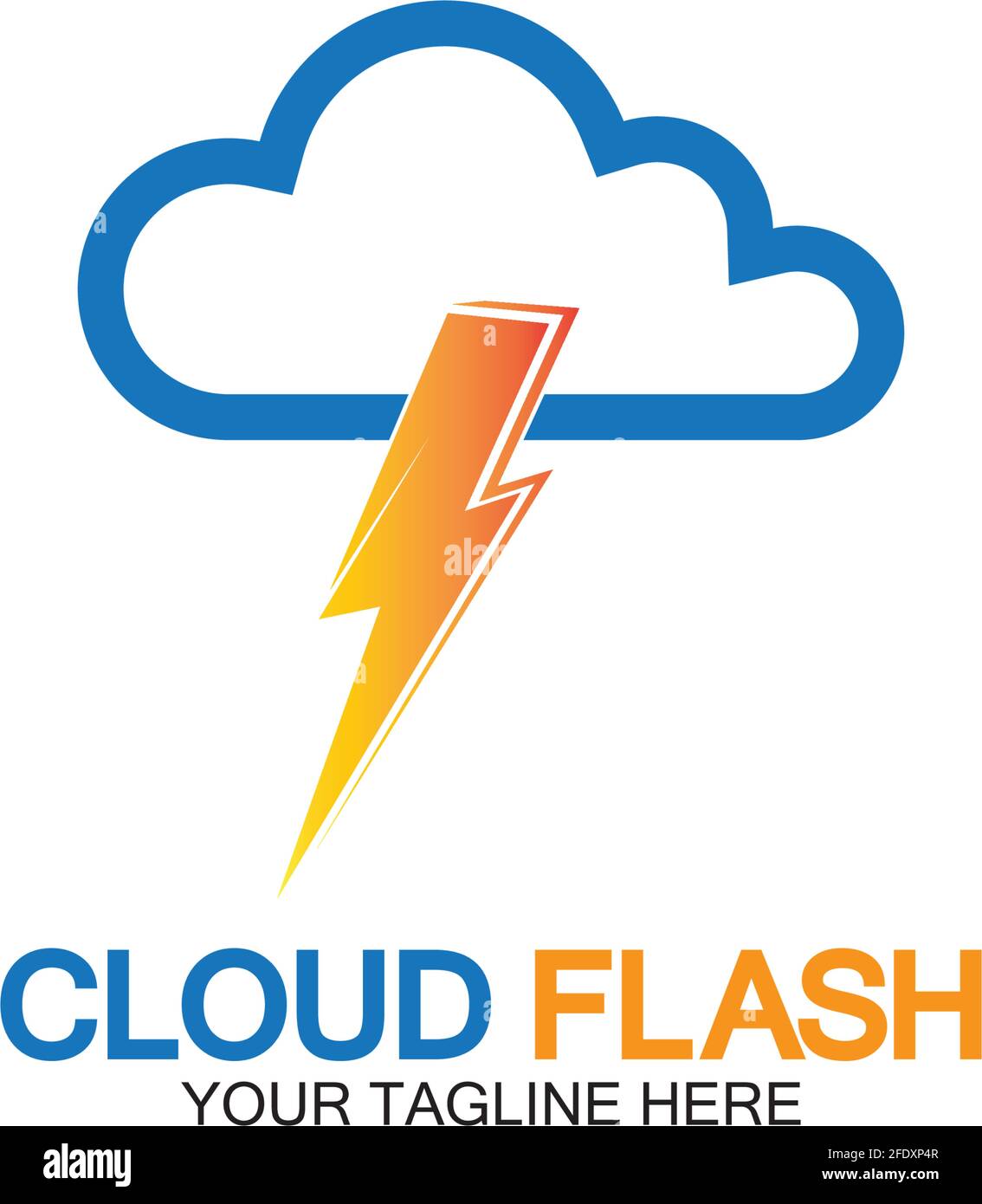 Cloud Flash Vektor Logo Icon Design Template-Vektor Stock Vektor