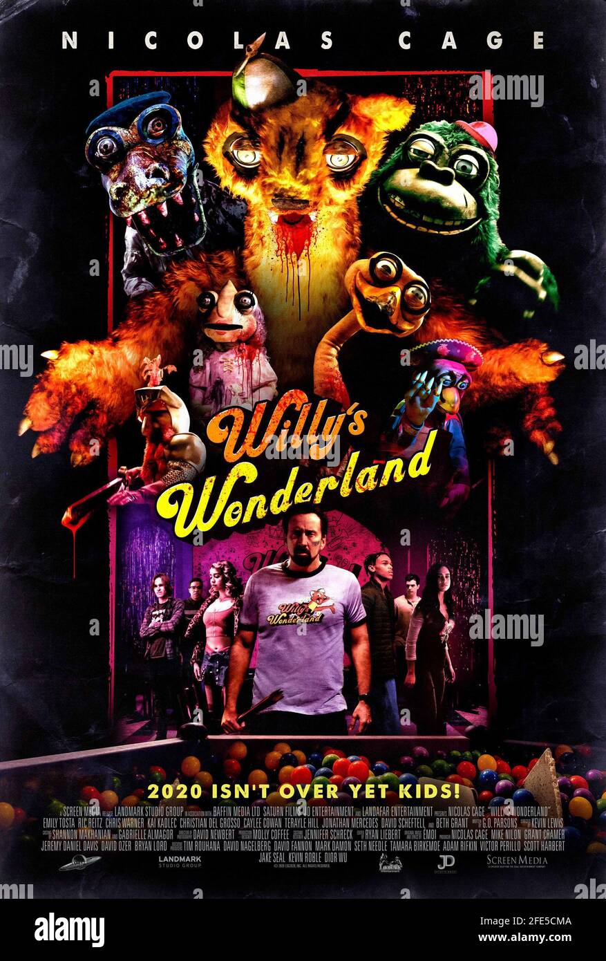 NICOLAS CAGE in WILLY'S WONDERLAND (2021), Regie KEVIN LEWIS. Kredit: SATURN FILME / Album Stockfoto