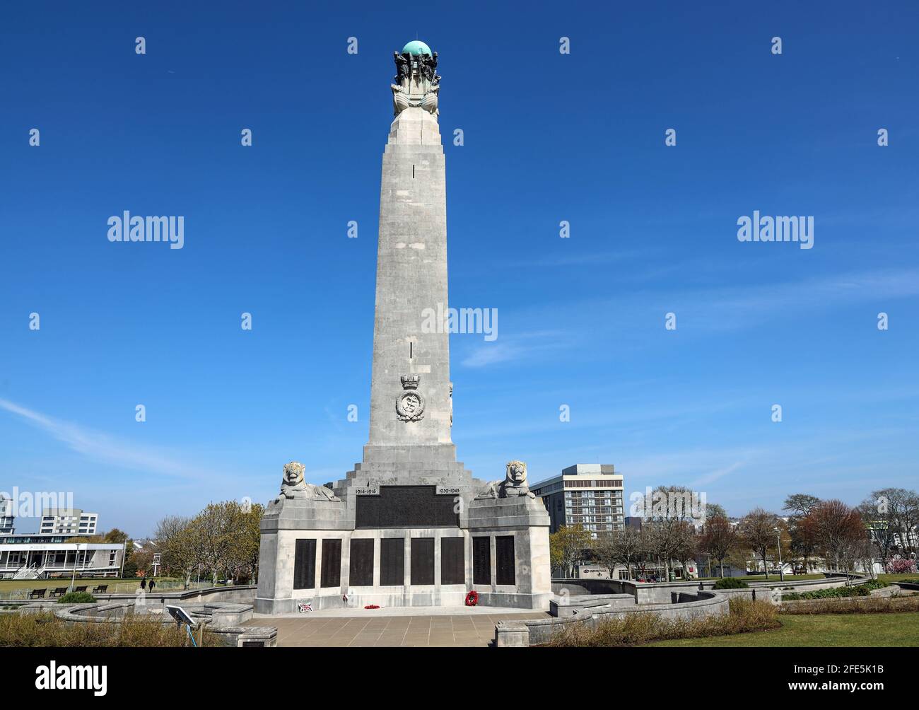 Das Plymouth Naval Memorial auf Plymouth Hoe. Das Plymouth Naval
