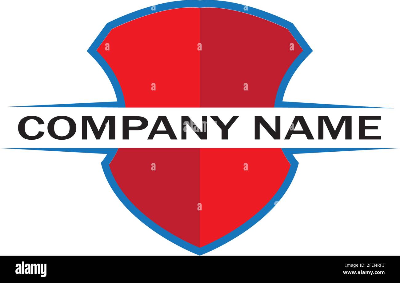 Schild Logo Design Vektor, Schild Emblem Logo Vorlage, Logosymbol Symbol-Vektor Stock Vektor