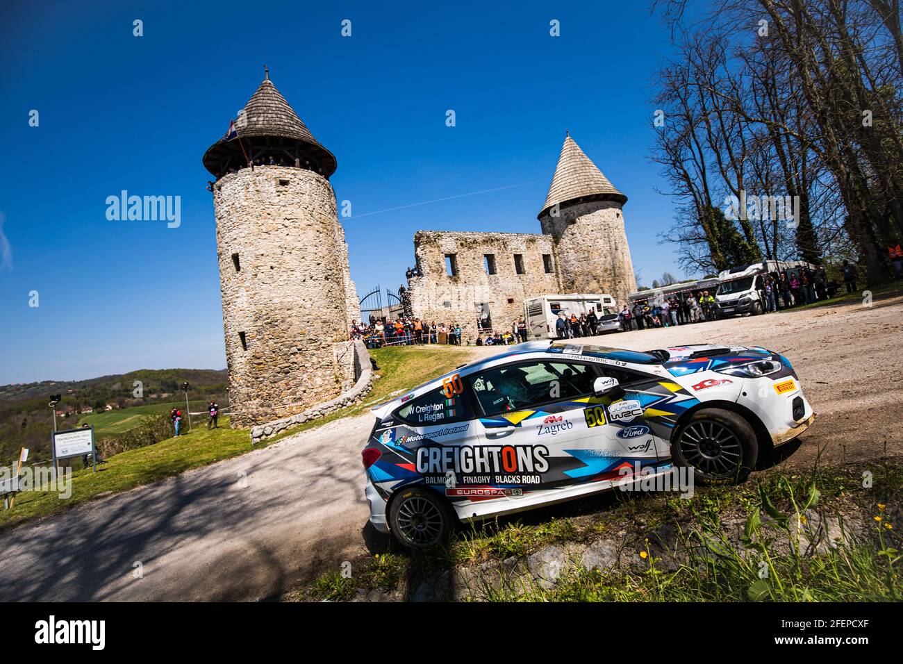 50 Creighton Williams (irl), Regan Liam (irl), Motorsport Ireland Rally Academy, Ford Fiesta, Aktion während der Croatia Rally 2021, 3. Lauf der FIA WRC 2021, FIA World Rally Car Championship, vom 22. Bis 25. April 2021 in Zagreb, Kroatien - Foto Bastien Roux / DPPI / LiveMedia Stockfoto