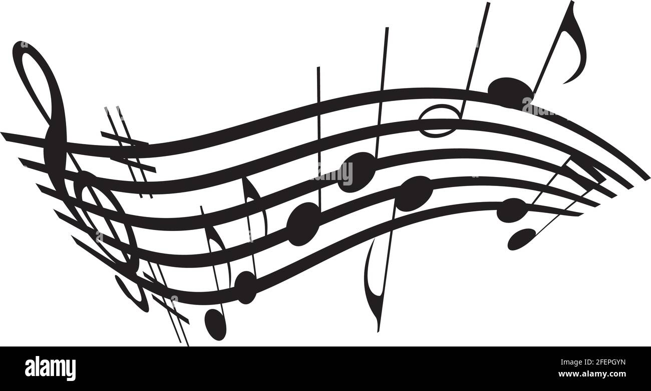 Symbol Musiknote Vector Illustration Design Stock Vektor