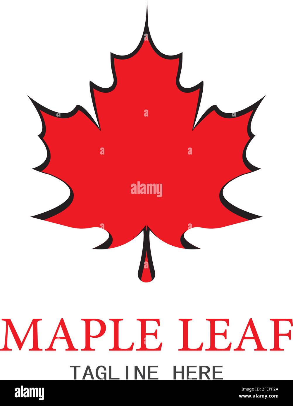 Maple Leaf Vector Illustration Design Template Stock Vektor