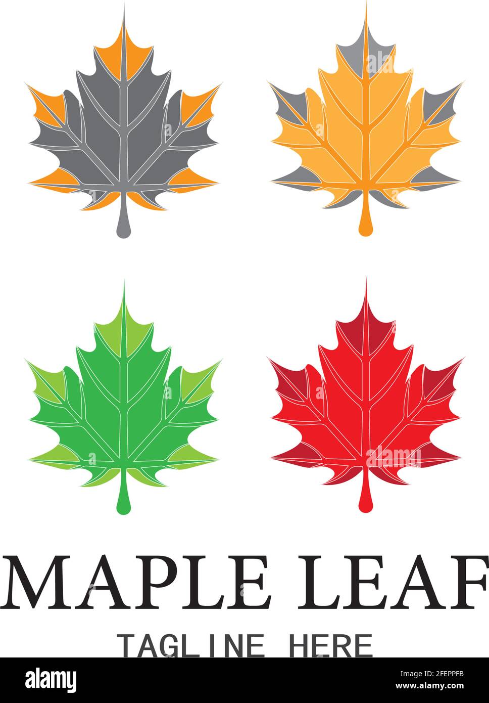 Maple Leaf Vector Illustration Design Template Stock Vektor