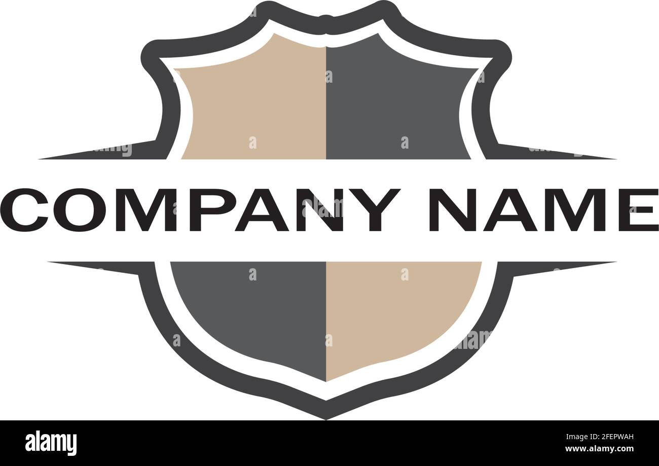 Schild Logo Design Vektor, Schild Emblem Logo Vorlage, Logosymbol Symbol-Vektor Stock Vektor