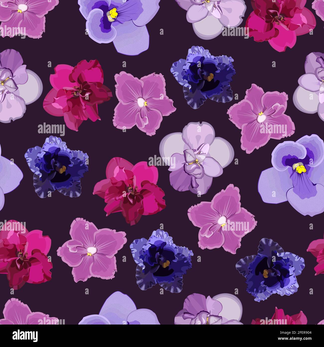 Nahtloses Muster mit Violett Stock Vektor