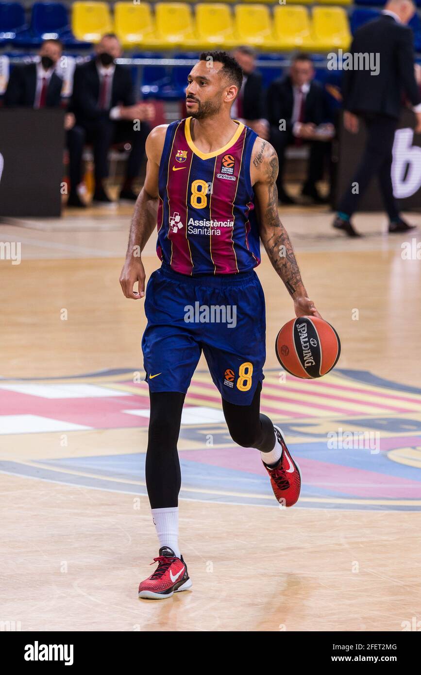 Adam Hanga vom FC Barcelona während der Turkish Airlines EuroLeague, Playoffs-Spiel 2 Basketballspiel zwischen dem FC Barcelona und Zenit St. Petersburg am 23. April 2021 im Palau Blaugrana in Barcelona, Spanien - Foto Javier Borrego / Spanien DPPI / DPPI / LiveMedia Stockfoto