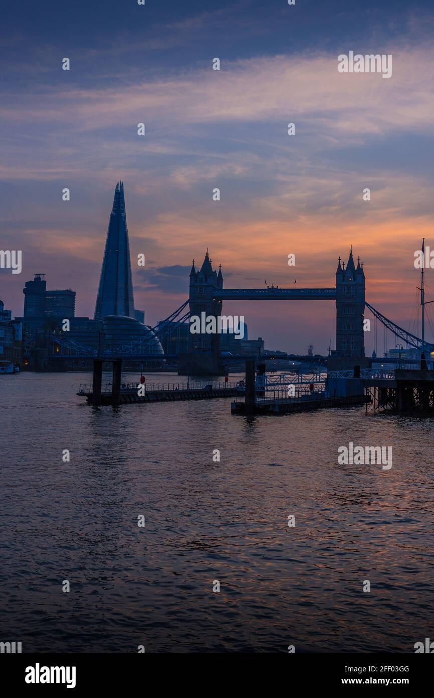 Tower Bridge Sunset, London Stockfoto