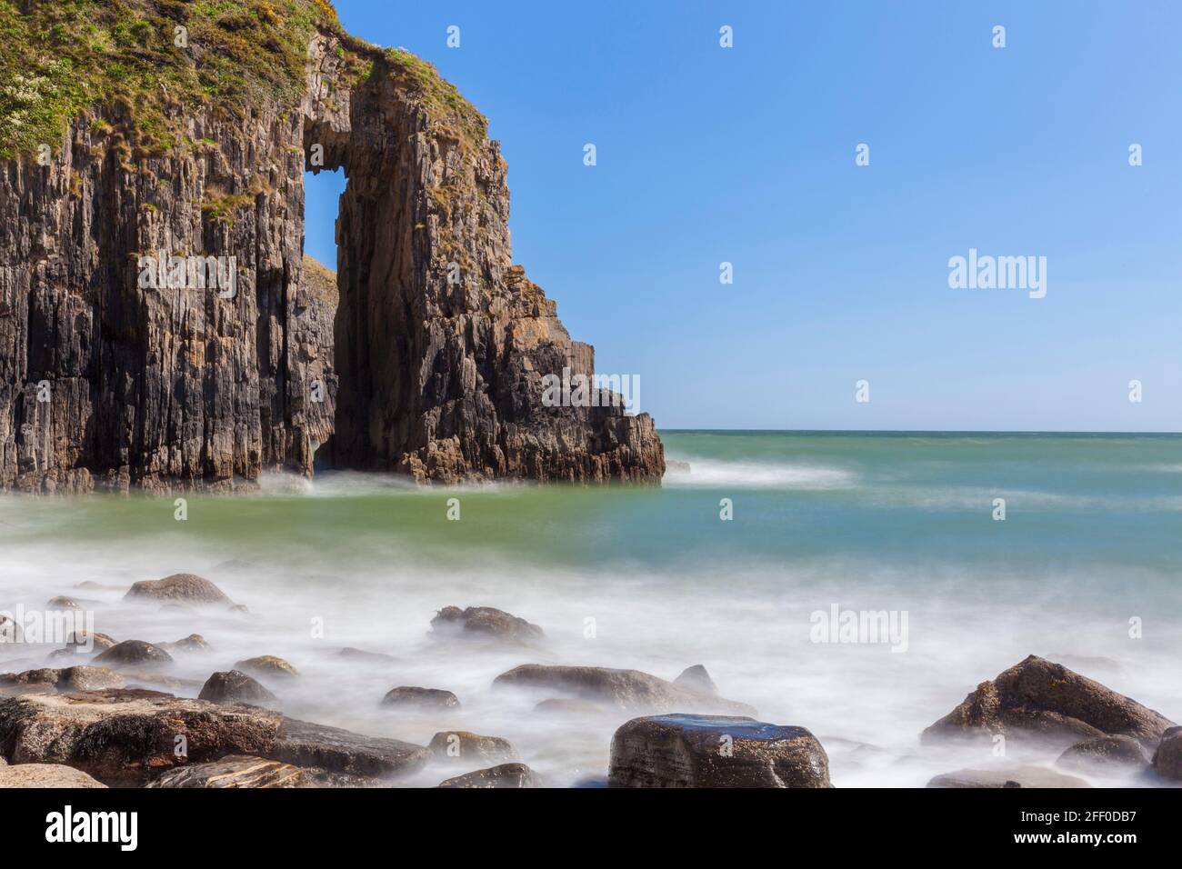 Church Doors Cove, Skrinkle Haven, Pembrokeshire Coast, Wales, Großbritannien Stockfoto