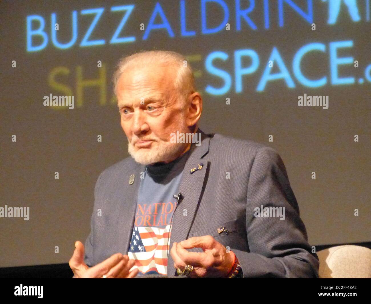Buzz Aldrin - Apollo 11 Astronaut und zweiter Mann auf dem Mond Stockfoto
