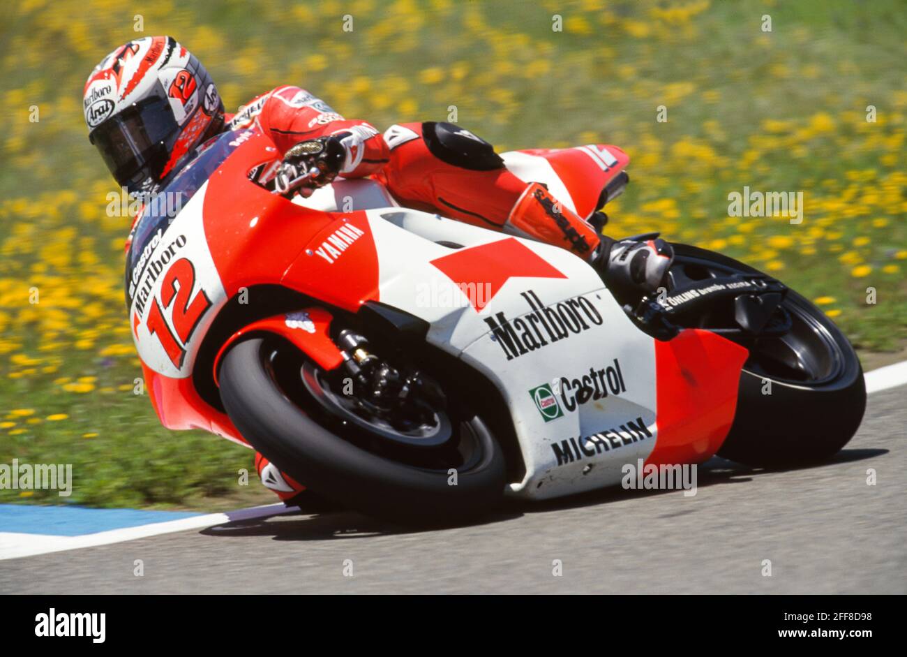 Jean Michel Bayle (FR), Yamaha 500 Spanish GP 1997, Jerez Stockfoto