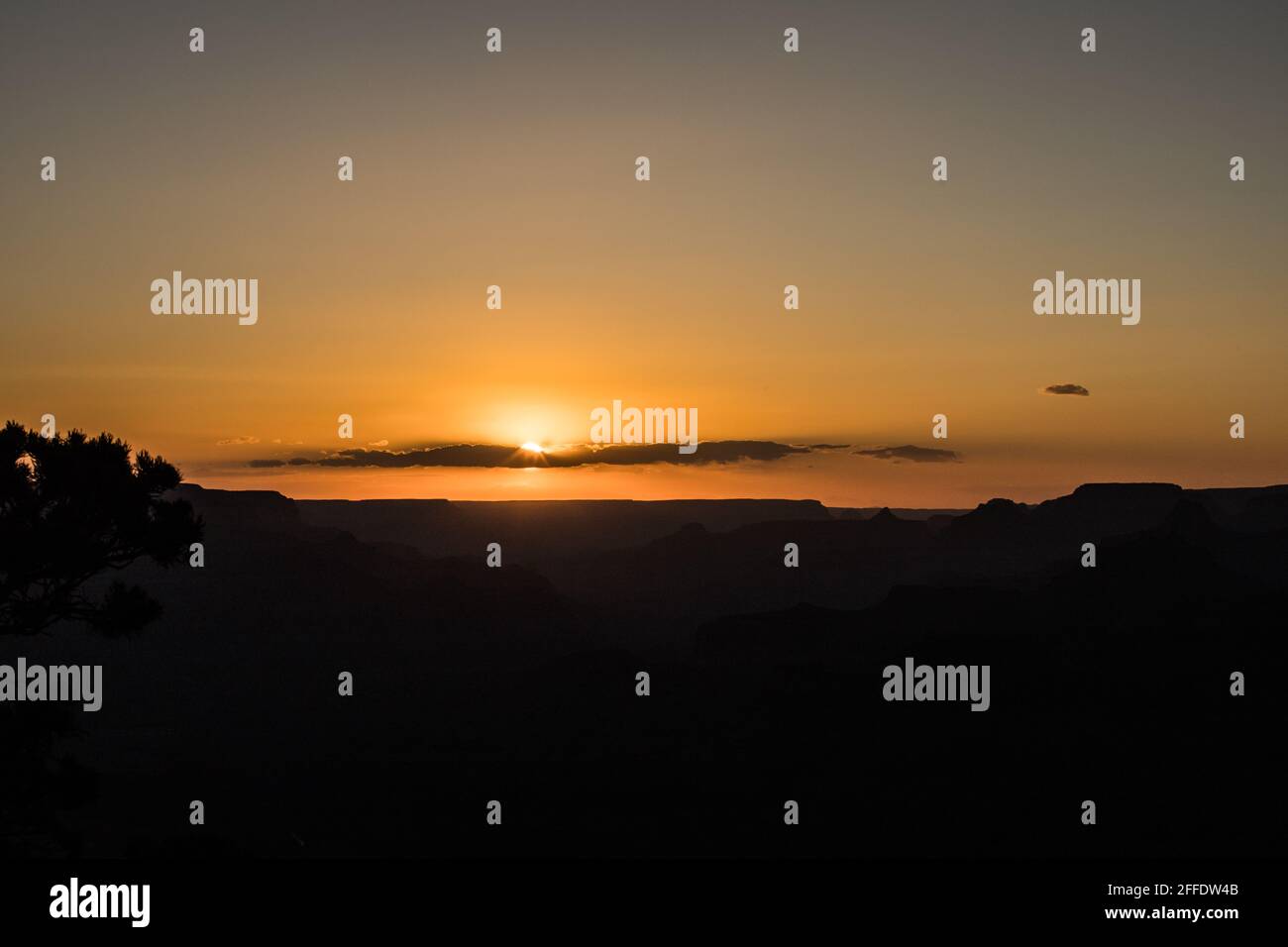 Grand Canyon bei Sonnenuntergang Stockfoto