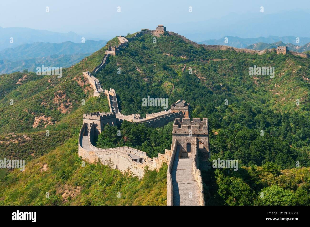 Jinshanling Chinesische Mauer in der Nähe von Peking, China. Stockfoto