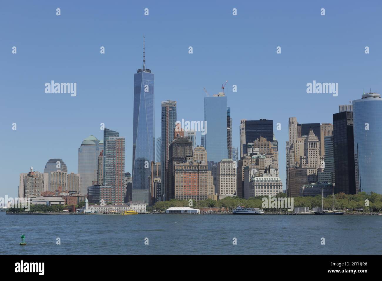 New York City, NY, USA 2.09.2020 - 1 World Trade Center und Skyline von Manhattan Stockfoto