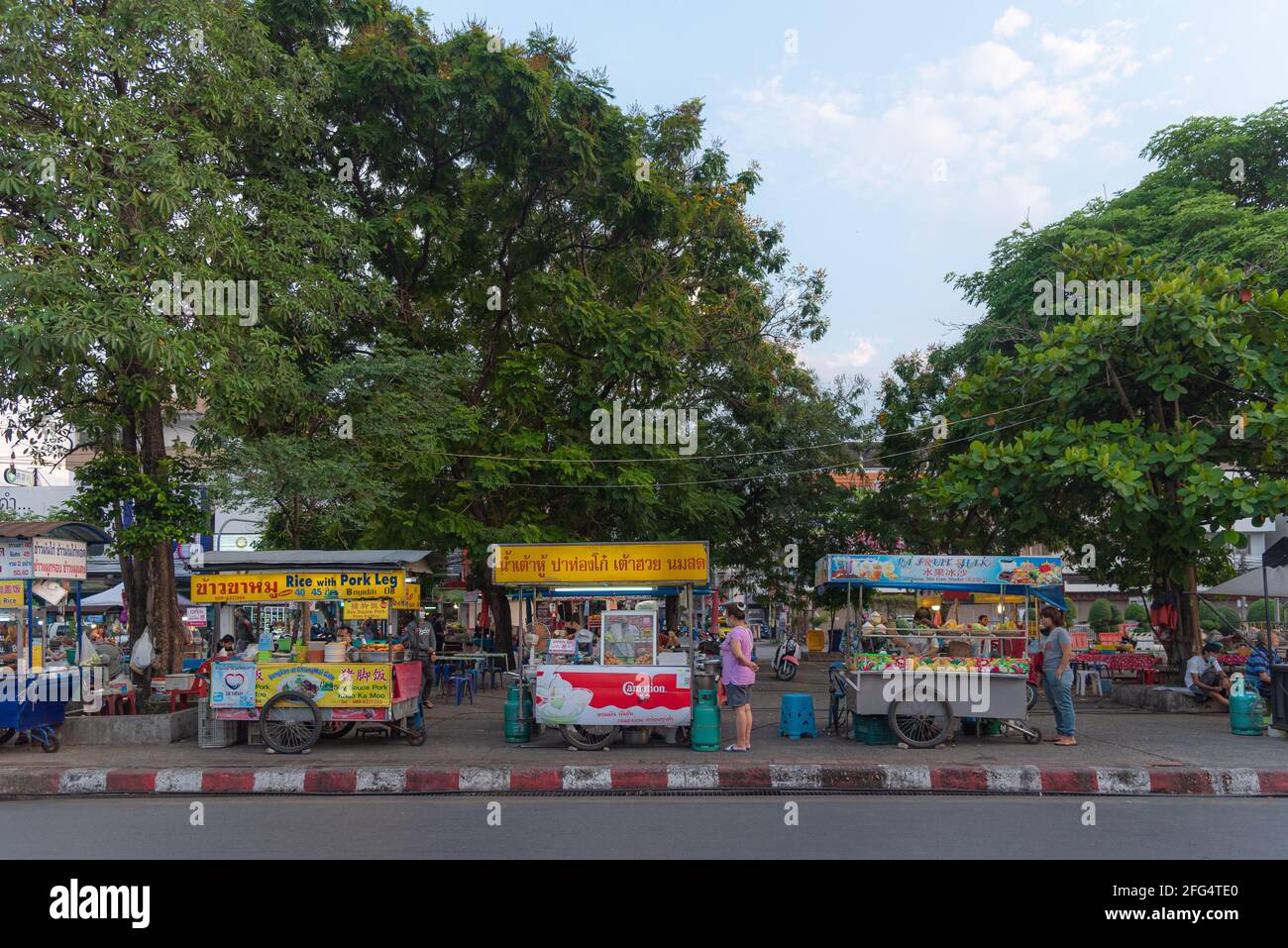 Chiang Mai Gate Street Markt Stockfoto