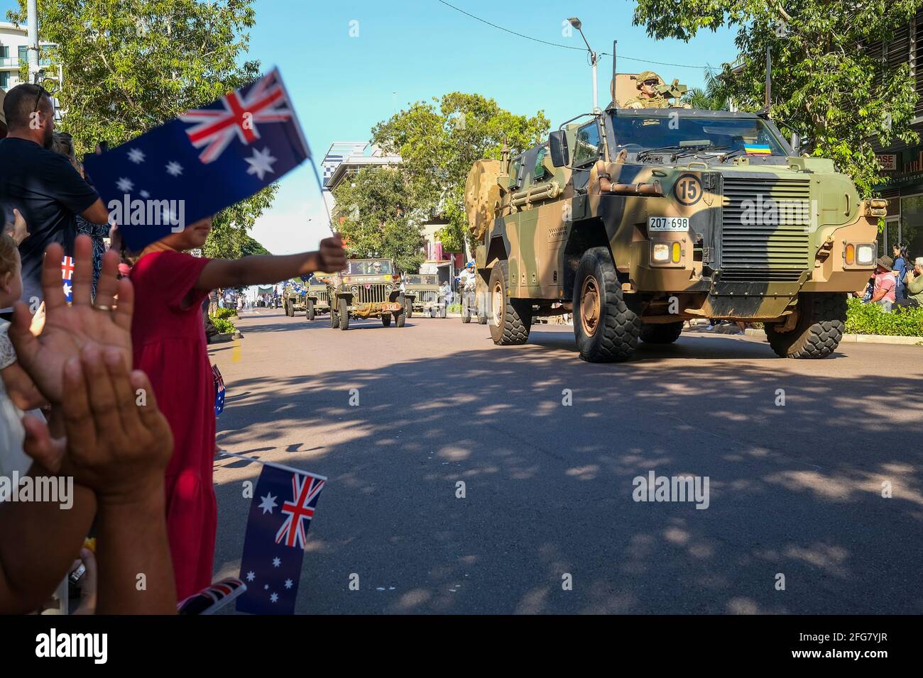 2021 Anzac Day Parade in Darwin, Northern Territory, Australien Stockfoto
