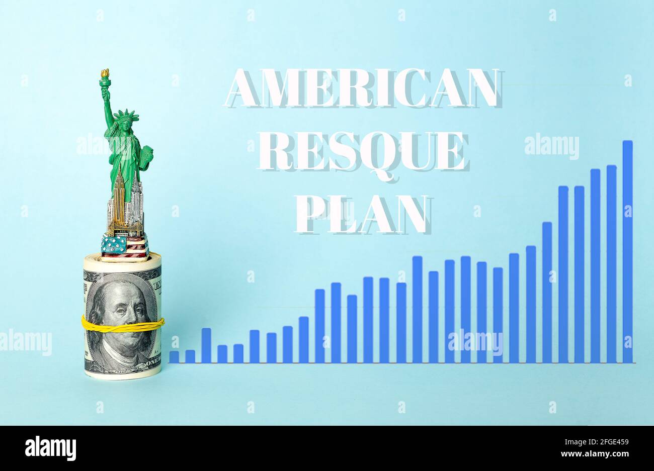USA Dollar Hintergrund. Amerikanischer Rettungsplan, US-Hilfsprogramm, Stimulus-Check und Act of 2021-Konzept. Geld, Geschäft, Profit und Existenzgrundlage Idee. Hochwertige Fotos Stockfoto