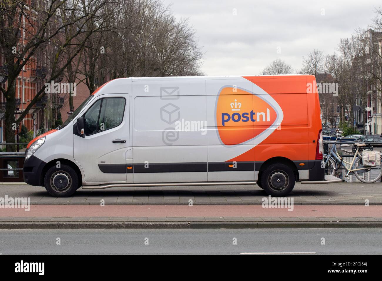Post.nl Van In Amsterdam Niederlande 18-3-2020 Stockfoto