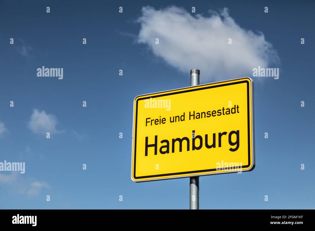 Ortsname Zeichen von Hamburg Stockfoto