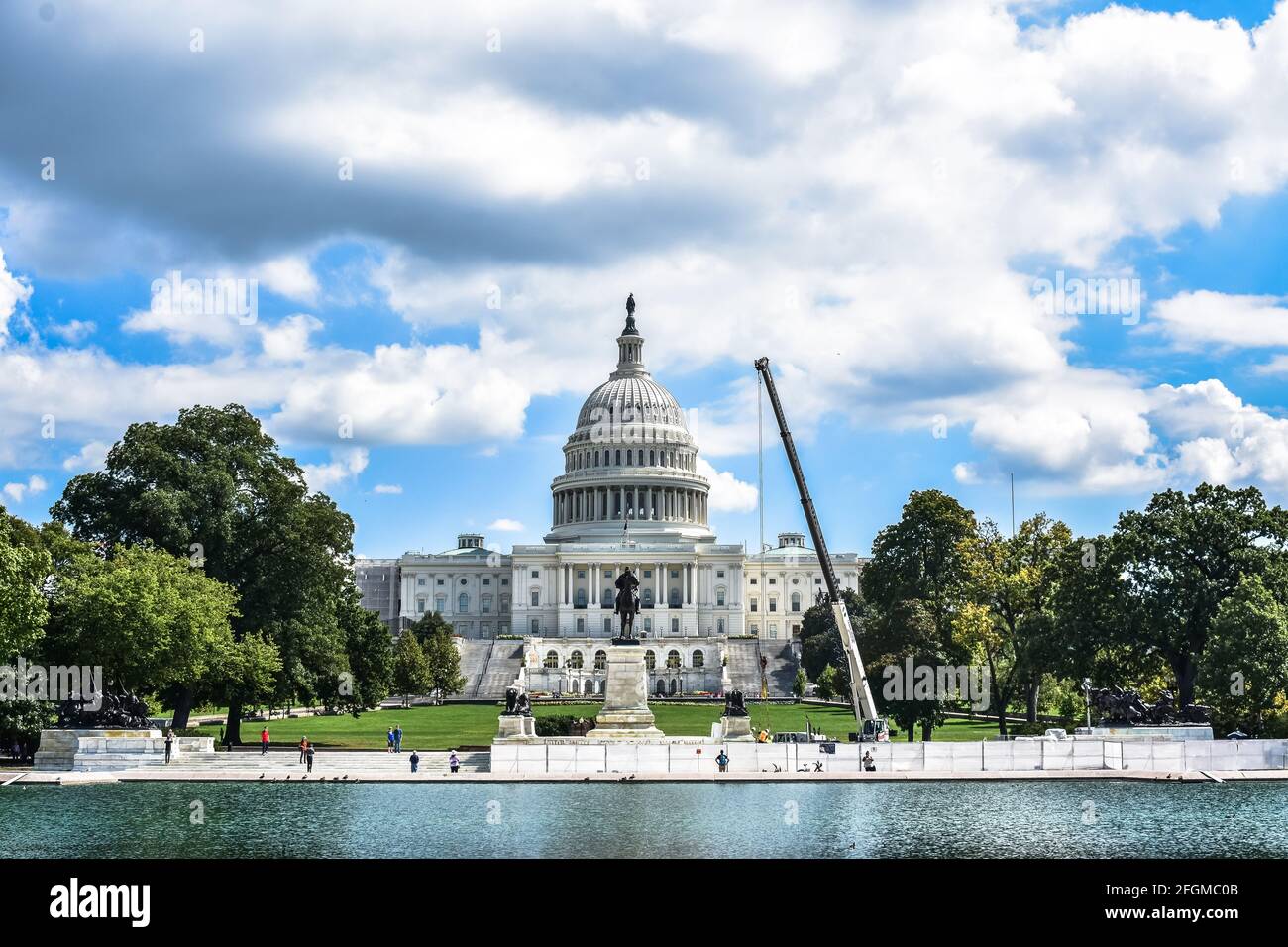US Capitol Building Western façade in Washington, District of Columbia, Vereinigte Staaten von Amerika Stockfoto