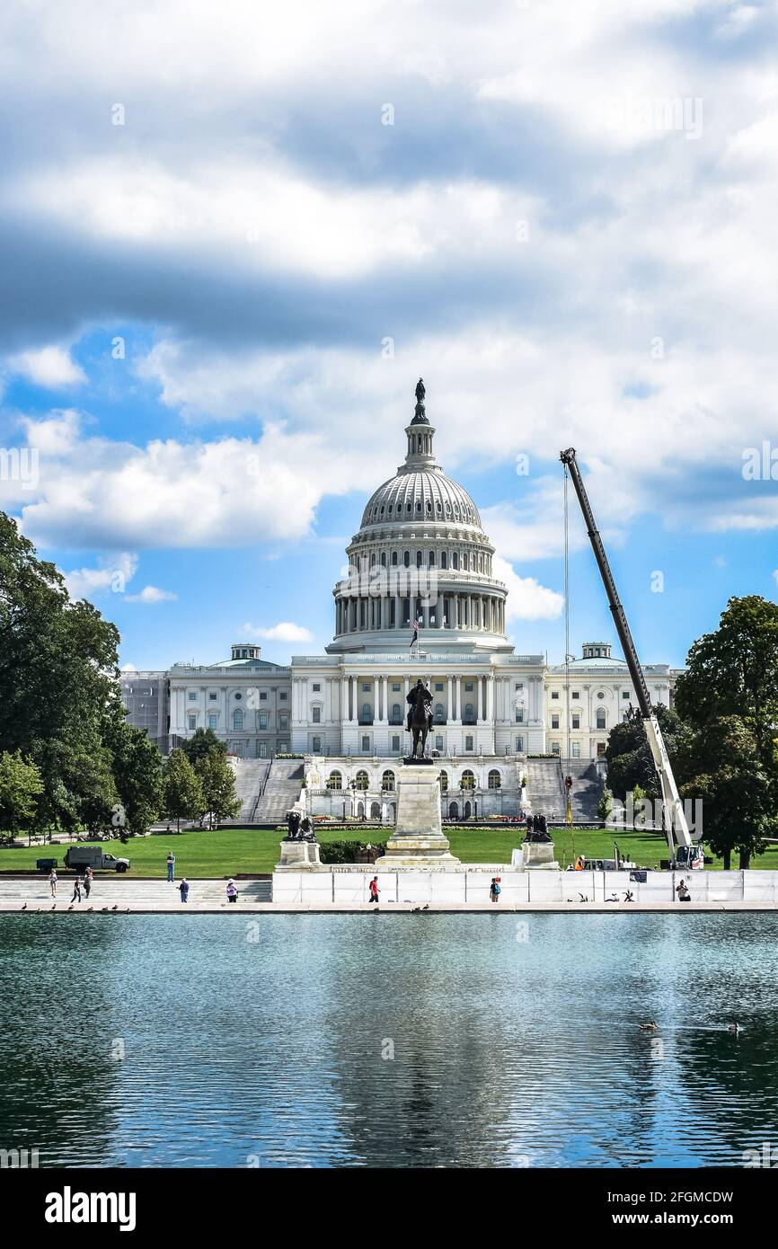 WESTERN façade des US Capitol Building in Washington, District of Columbia, Vereinigte Staaten von Amerika Stockfoto