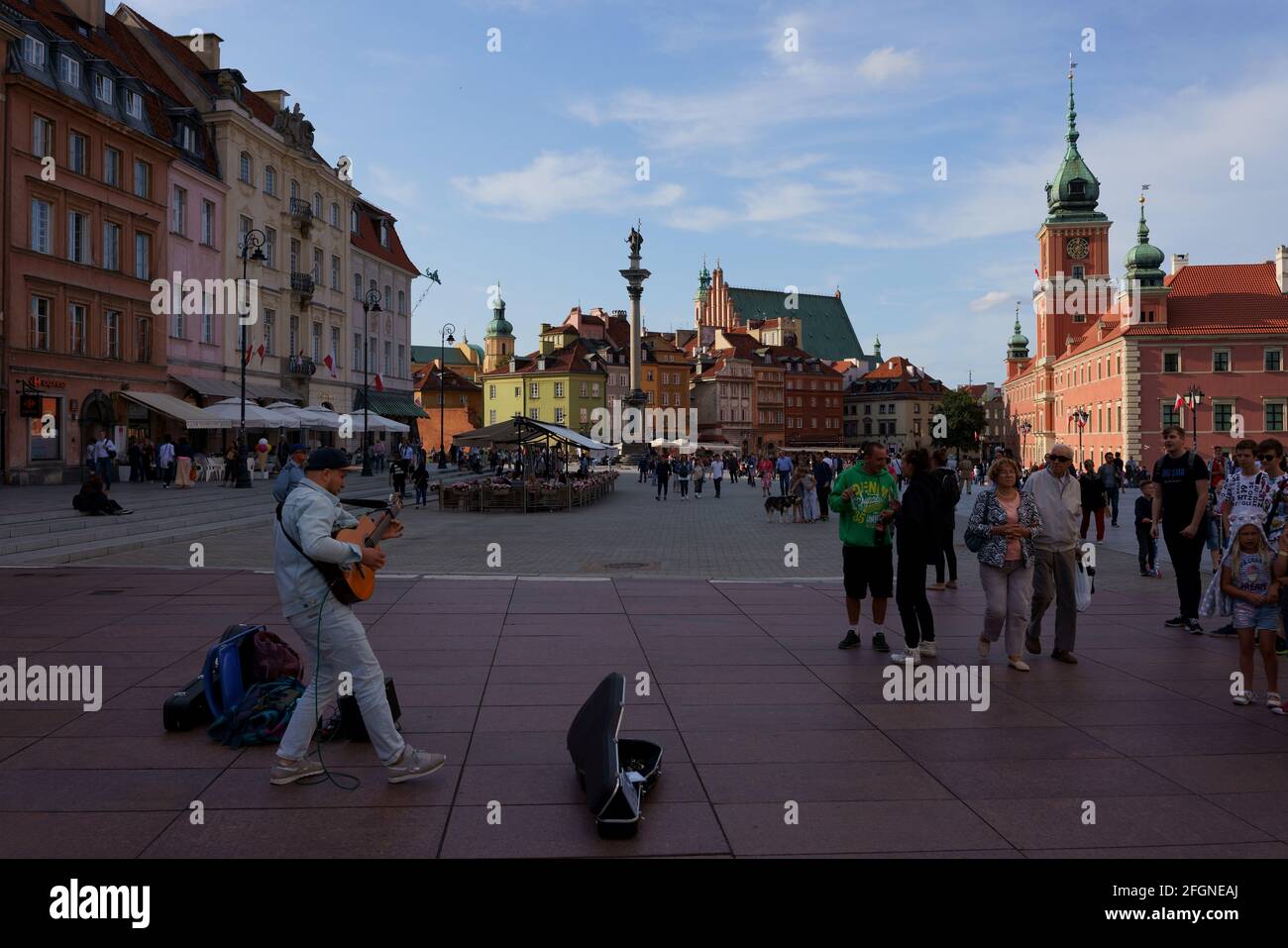 Gitarrist in der Altstadt von Warschau Stockfoto