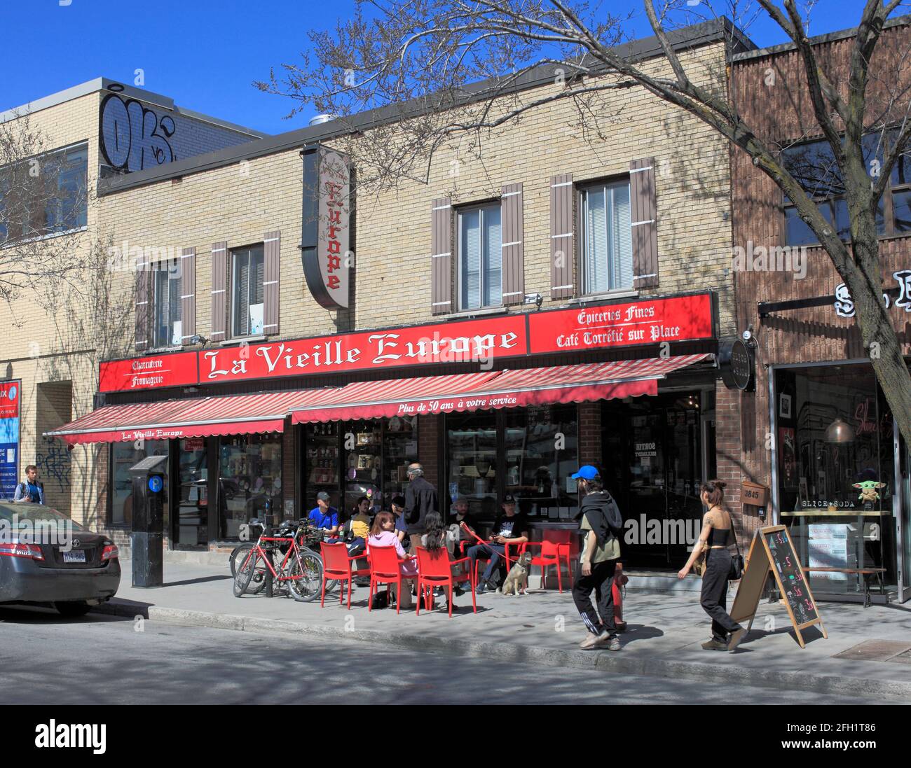 Cananda, Montreal, Boulevard St-Laurent, Feinkostladen, Menschen, Stockfoto