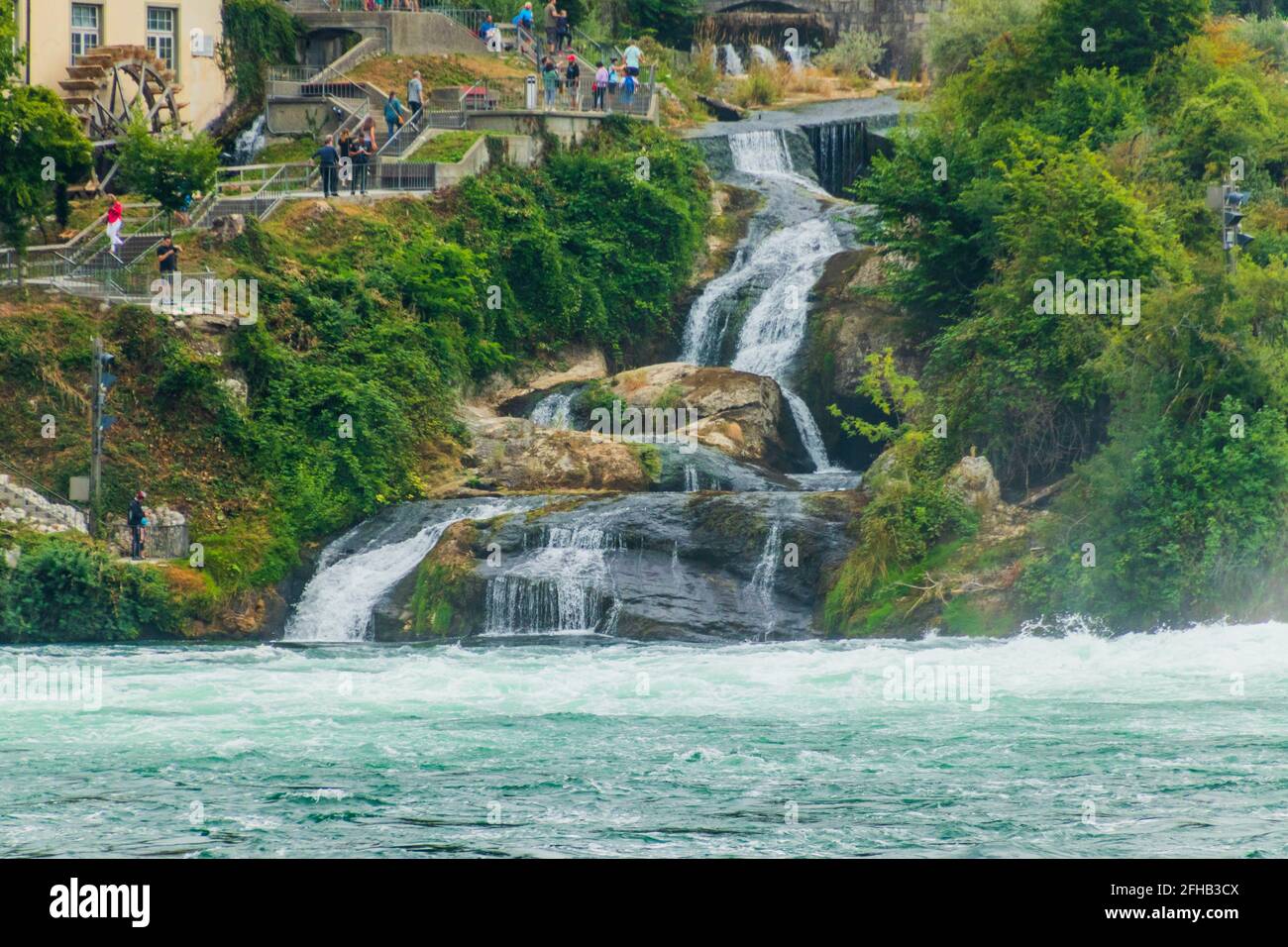 Nahaufnahme der Rheinfälle, Schweiz Stockfoto