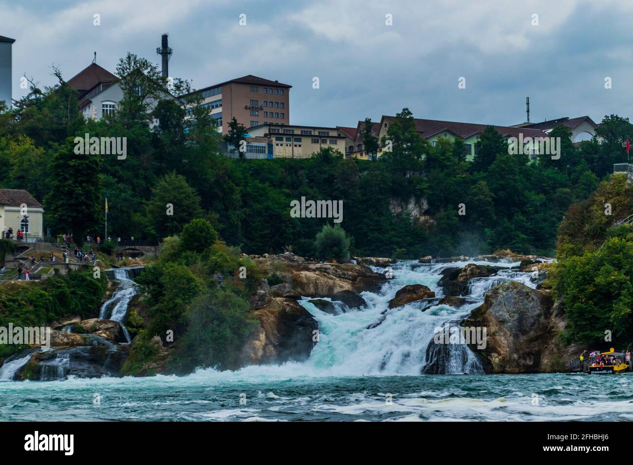 Nahaufnahme der Rheinfälle, Schweiz Stockfoto