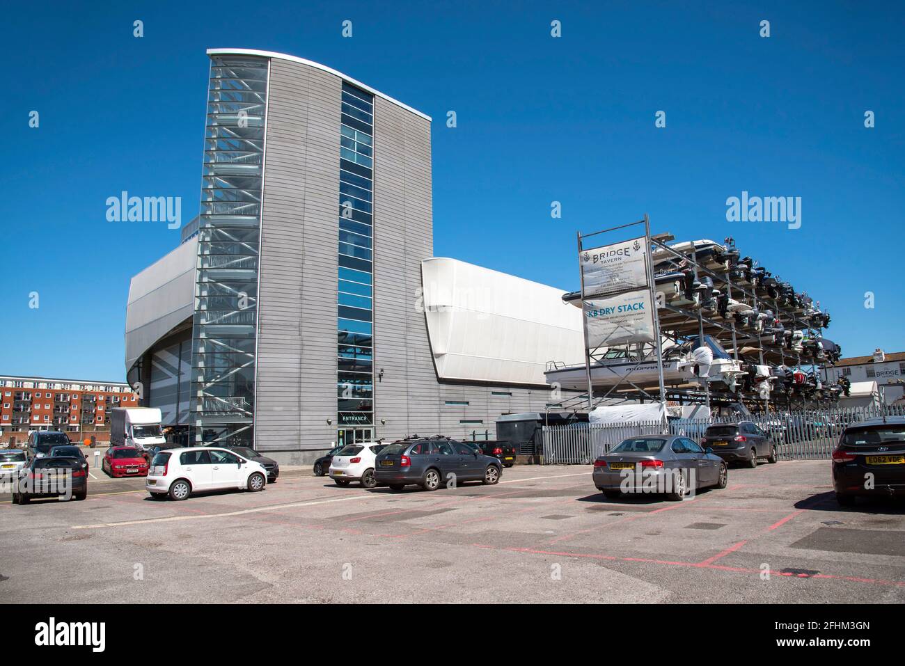 Portsmouth, England, Großbritannien. 2021. Ben Ainslie Racing Yachtman's HQ auf der Camber in Old Portsmouth, Großbritannien. Stockfoto