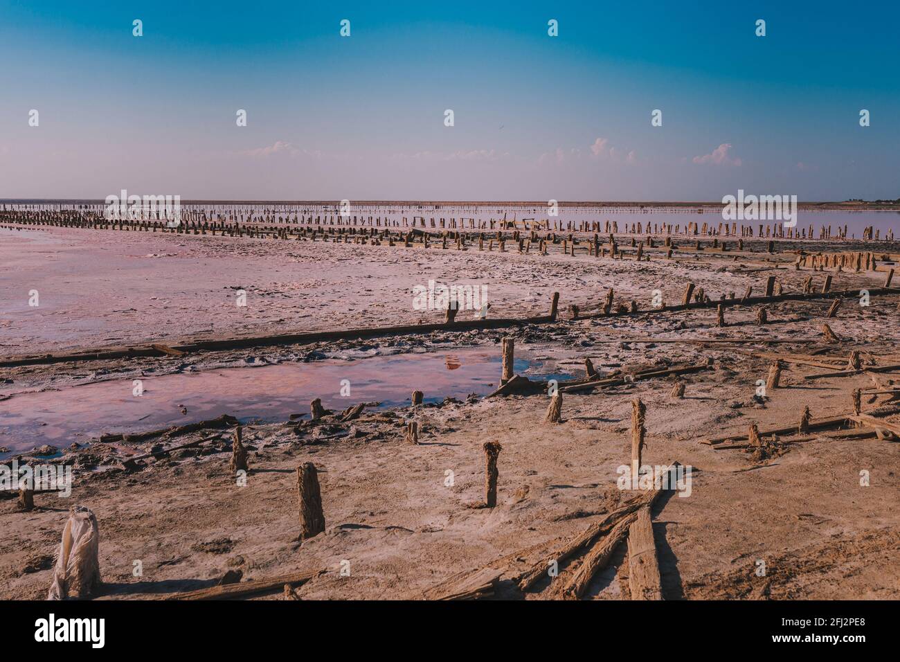 Pink Lake ist einer der schönsten Orte in Die Welt Stockfoto