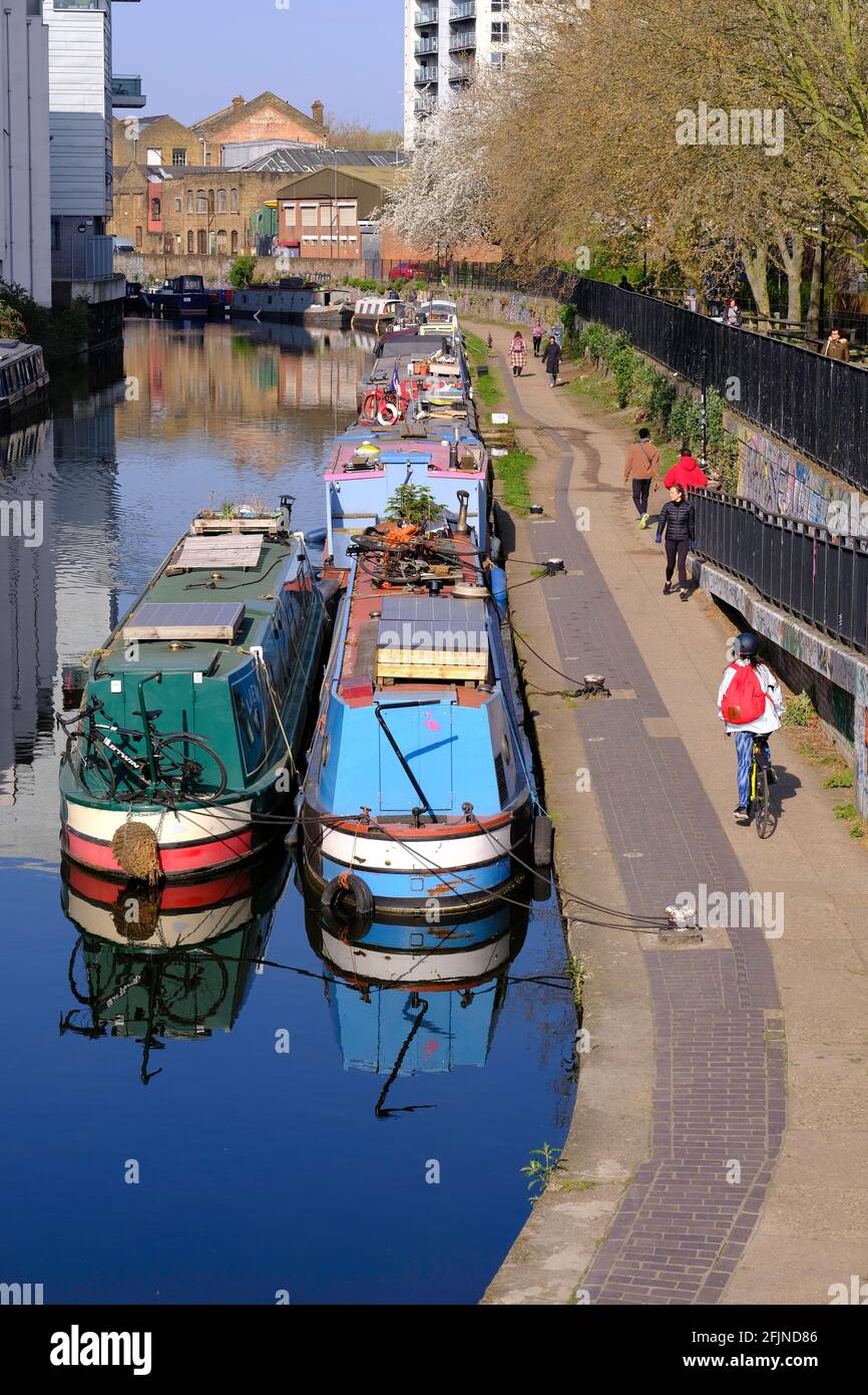 Canal Walk, N1, London, Großbritannien Stockfoto