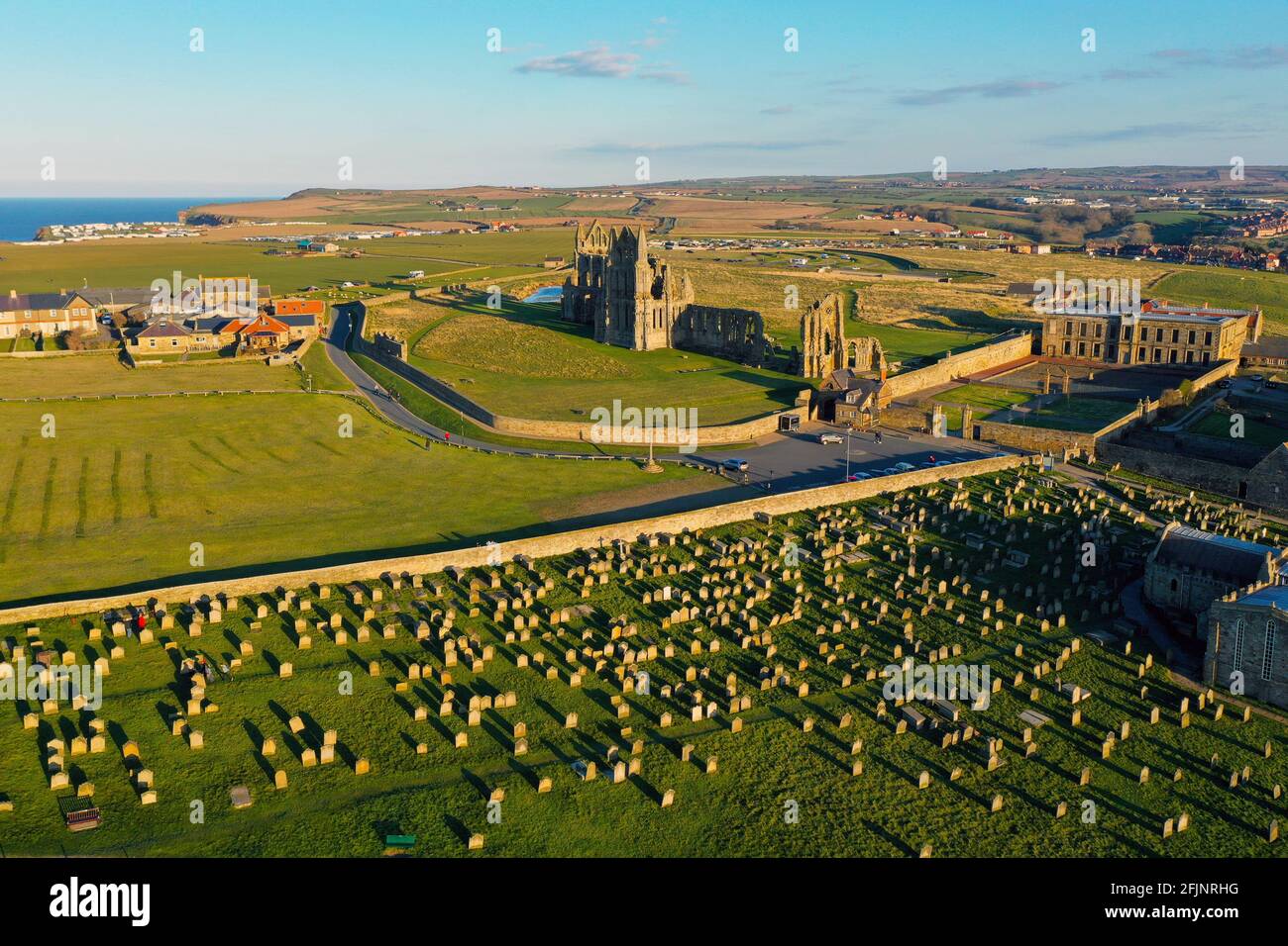 Wunderschöne Whitby Abbey Stockfoto