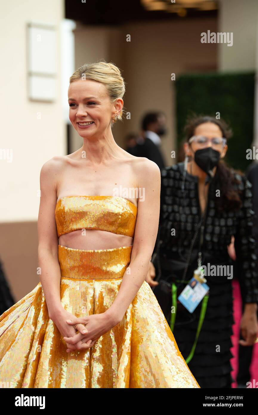 Los Angeles, Kalifornien, USA. 25. April 2021. Der Oscar®-Nominierte Carey Mulligan trifft am Sonntag, den 25. April 2021, auf dem roten Teppich der 93. Oscars® auf der Union Station in Los Angeles, CA, ein. (Foto mit freundlicher Genehmigung von Matt Petit/A.M.P.A.S. via Credit: SIPA USA/Alamy Live News Credit: SIPA USA/Alamy Live News Stockfoto