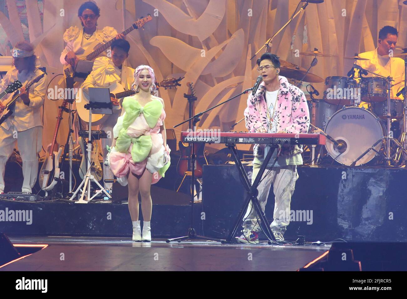 Taipeh. April 2021. Jolin Tsai veranstaltete am 24. April 2021 das Konzert „Jolin Ugly Beauty±“ in Taipei, Taiwan, China. (Foto: TPG) Quelle: TopPhoto/Alamy Live News Stockfoto