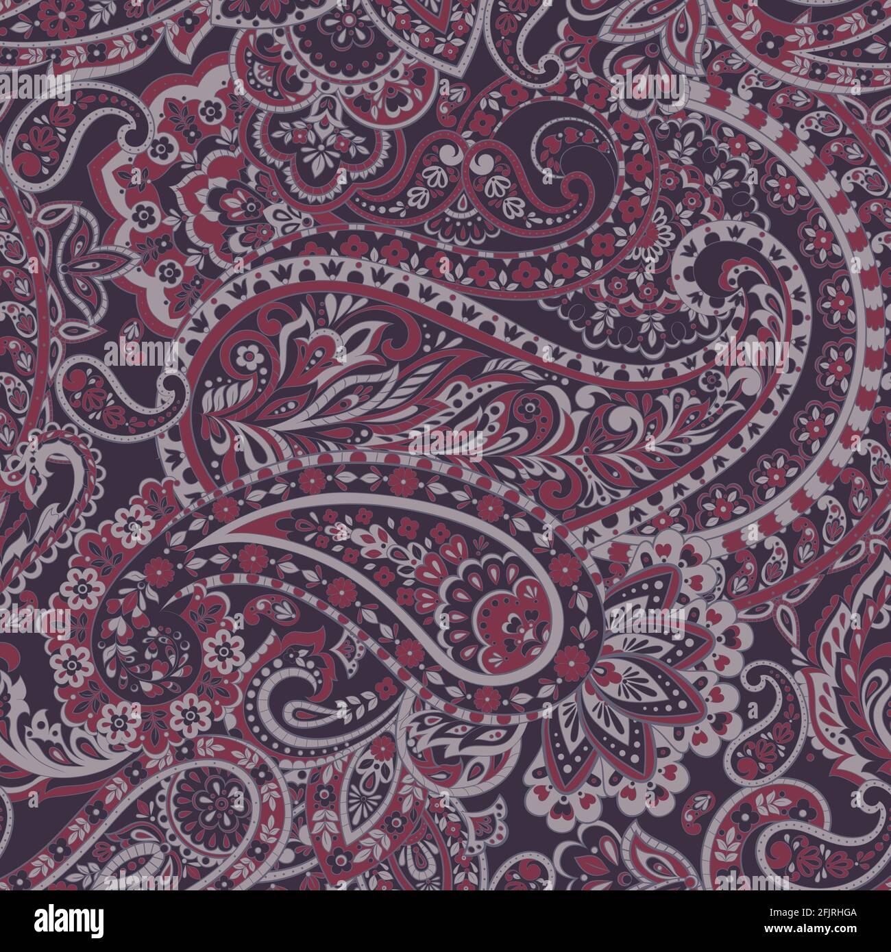 Paisley Ornamental Nahtloses Muster. Stock Vektor
