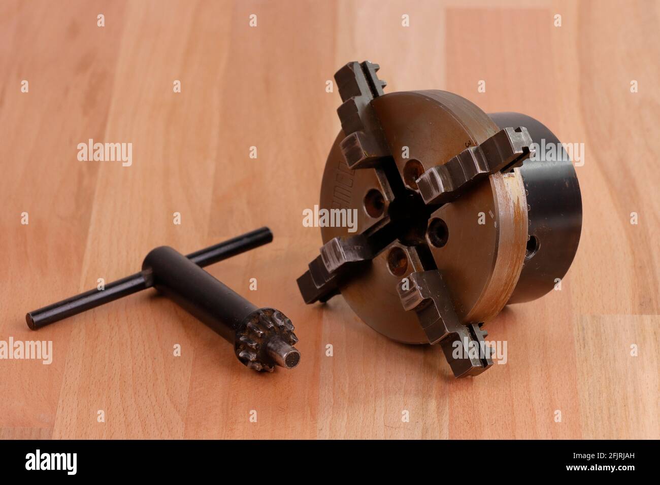 Einige Stahlteile einer Werkzeugmaschine Stockfoto