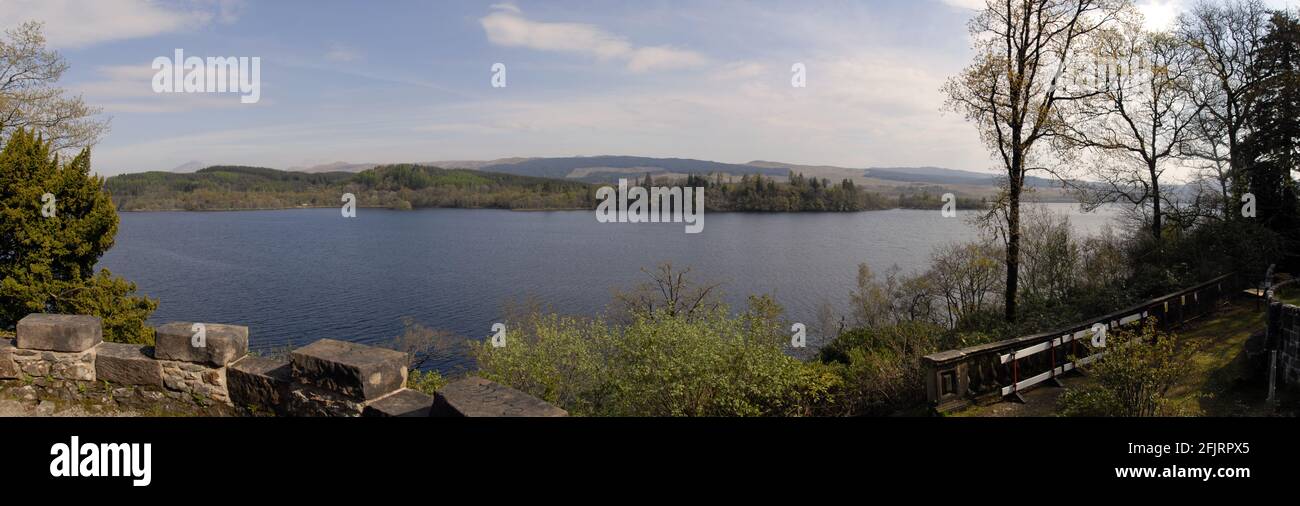 Panorama eines Teils des loch, Loch Awe, Argyll und Bute, von St. Conan's Kirk, Schottland Stockfoto