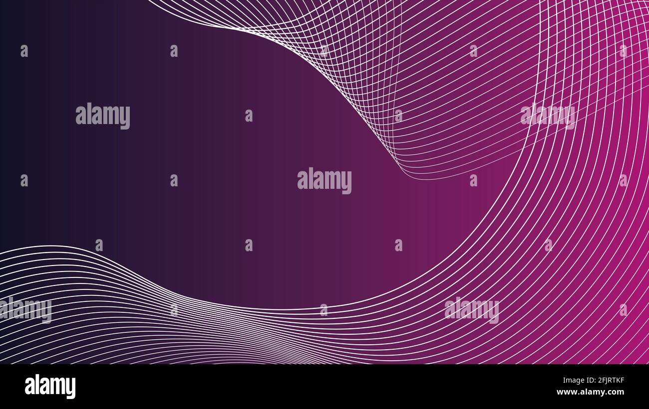 Abstrakter blauer Hintergrund mit welligen Linien Stockfoto