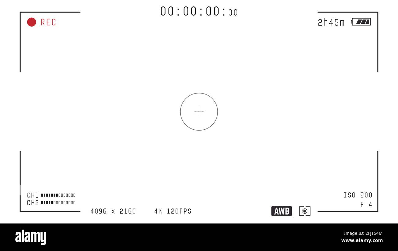 Camera viewfinder transparent background Ausgeschnittene Stockfotos und