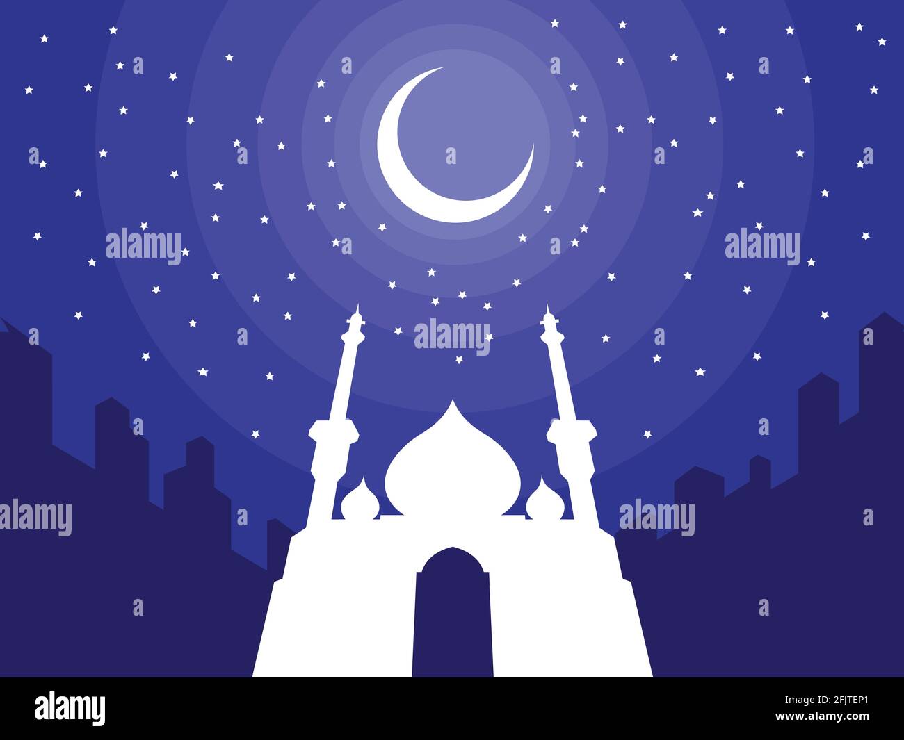 Frame Moschee Hintergrund Ramadan Eid Mubarak Illustration Vektor Stock Vektor