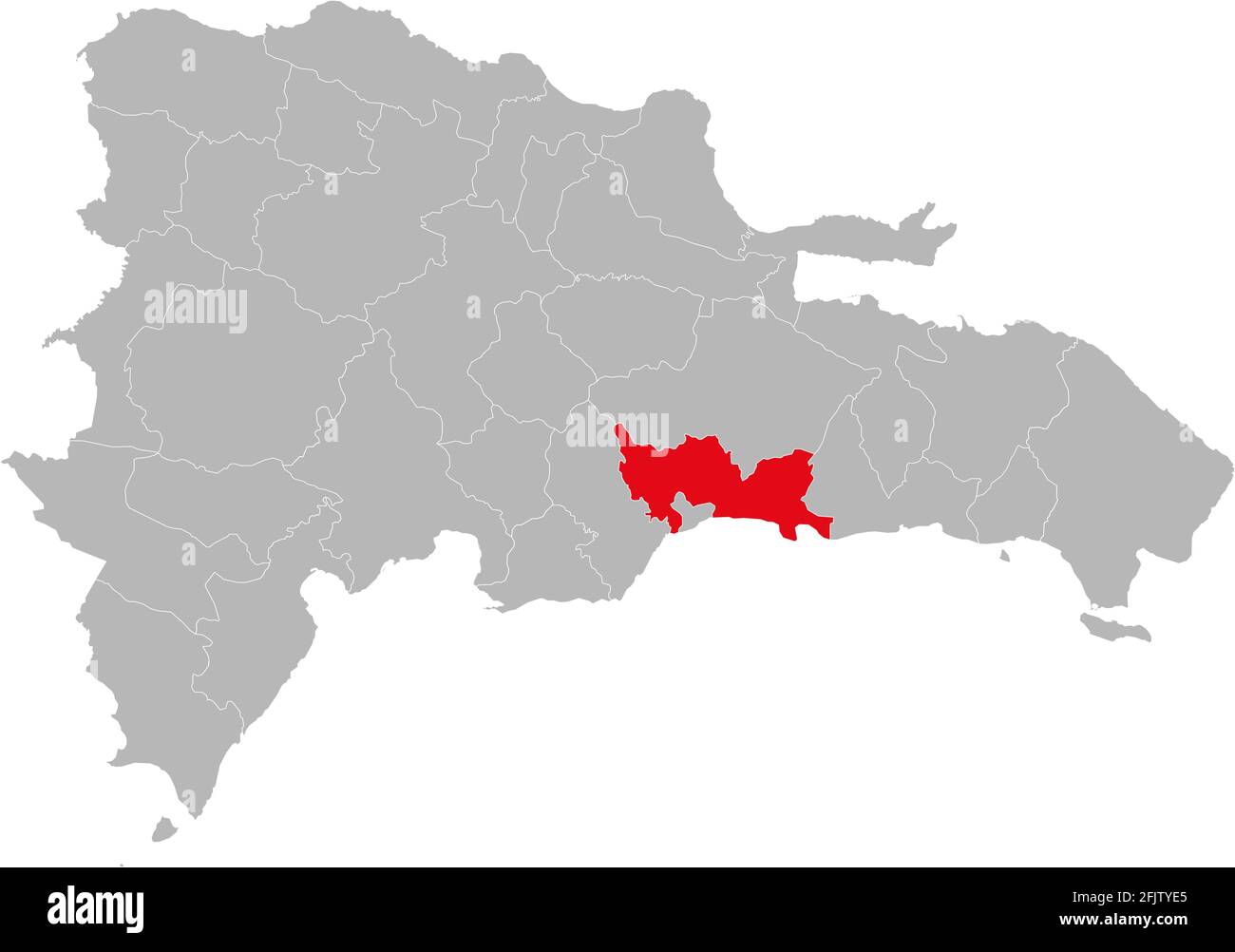 Santo domingo Provinz isolierte dominikanische republik Karte. Grauer Hintergrund. Geschäftskonzepte und -Hintergründe. Stock Vektor