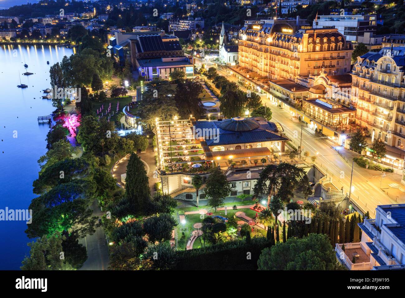 Schweiz, Kanton Waadt, Montreux, Fairmont Le Montreux Palace Hotel Stockfoto