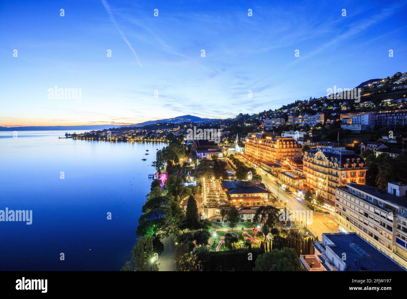 Schweiz, Kanton Waadt, Montreux, Fairmont Le Montreux Palace Hotel Stockfoto